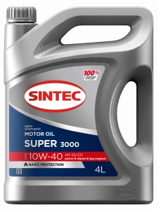 SINTEC Super 3000 10W-40 (SG/CD) п/синт 4л