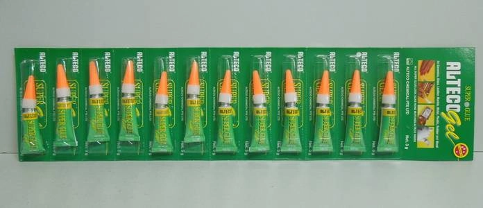 Alteco клей супер-гель (12шт на листе) 3г