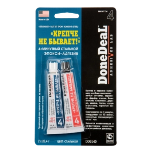 6540 DD 4-минутный 2-х компонентный эпокси-адгезив Крепче не бывает СТАЛЬНОЙ 56.8г