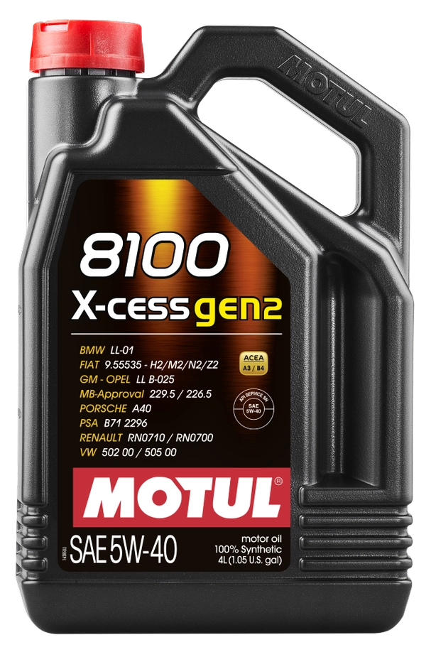Motul 8100 X-cess_GEN2 5W-40 (SN | A3/B4) синт 4л VN