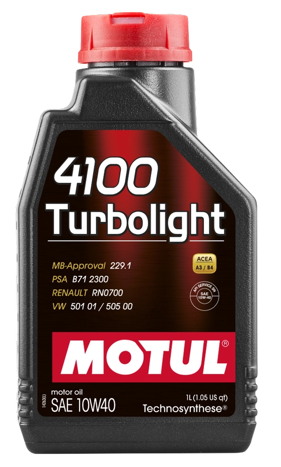 Motul 4100 Turbolight 10W-40 (SM) п/синт 1л