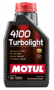 Motul 4100 Turbolight 10W-40 (SM) п/синт 1л