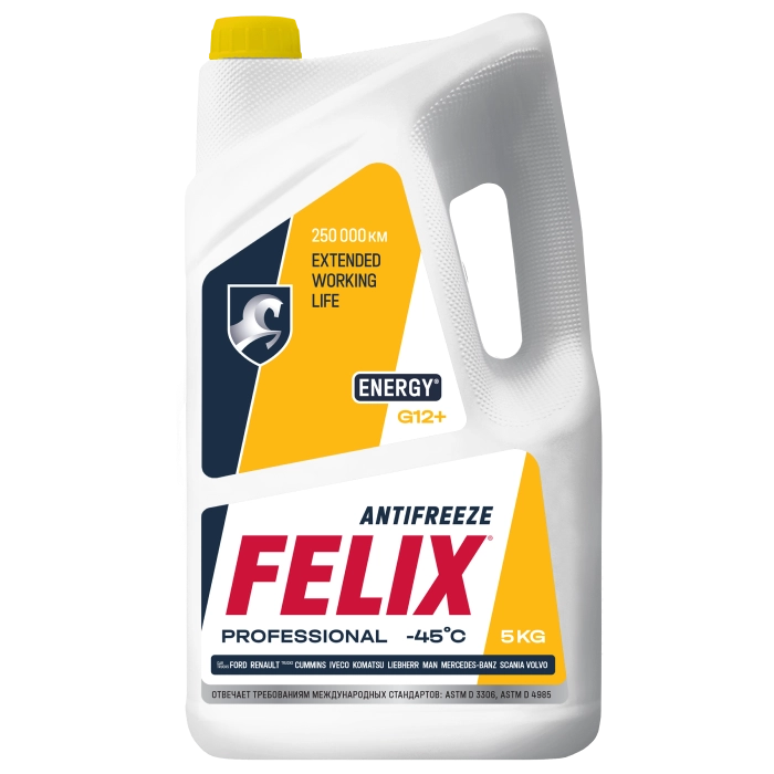 Антифриз Felix Energy G12+ (желтый) 5кг