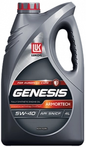 ЛУКОЙЛ Genesis Armortech 5W-40 (SN/CF | A3/B4 | 502/505 | 226.5 229.5 229.3) синт 4л