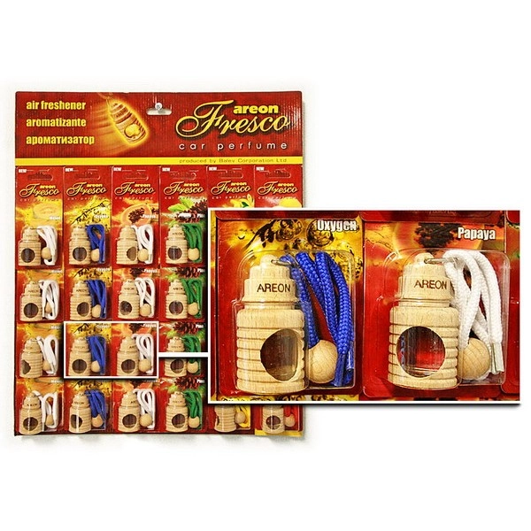 Areon FRESCO флакон с деревянной крышкой (лист 24 шт)