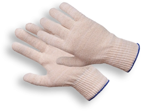 Перчатки без ПВХ ЛЮКС 6 нитей 10 класс белые 10 пар