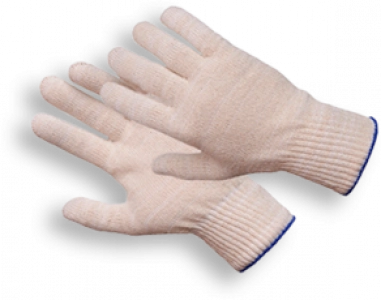 Перчатки без ПВХ ЛЮКС 6 нитей 10 класс белые 10 пар