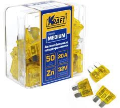 Предохранитель KRAFT MEDIUM 20A 50шт