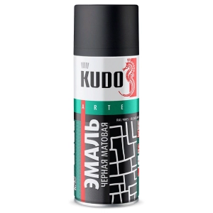 KUDO Эмаль универсальная ЧЕРНАЯ МАТОВАЯ 520 мл