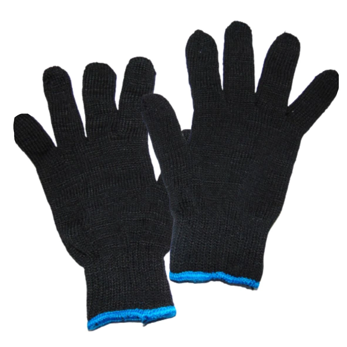 Перчатки без ПВХ ЛЮКС 6 нитей 10 класс черные 10 пар