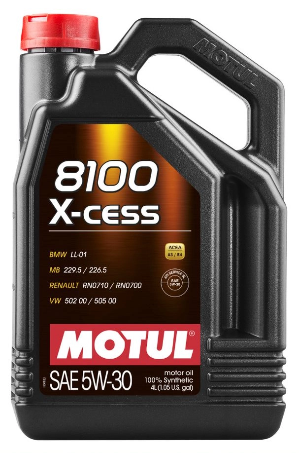 Motul 8100 X-cess 5W-30 (SL | A3/B4) синт 4л