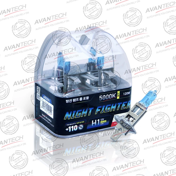 H1      12V 55W (120W) 5000K P14.5s Комплект 2шт AVANTECH