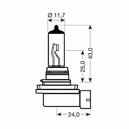 H11    12V 55W PGJ19-2 Oiginal Line                   OSRAM
