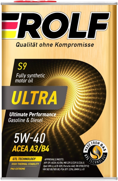 ROLF ULTRA 5W-40 (SP | A3/B4) PAO синт 4л