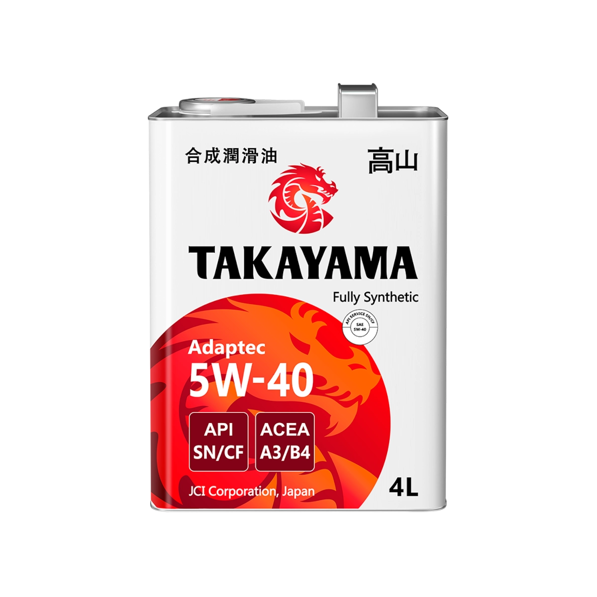 TAKAYAMA Adaptec 5W-40 (SN/CF | A3/B4) синт 4л