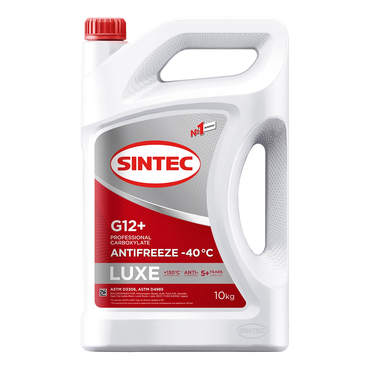 Антифриз Sintec LUXE G12+ -40*С (красный) 10кг