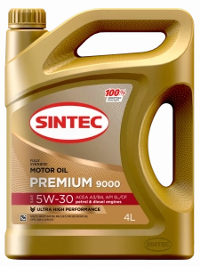 SINTEC Premium 9000 5W-30 (SL/CF | A3/B4) синт 4л