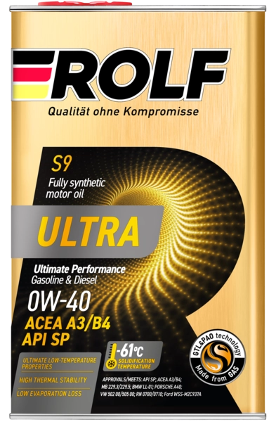 ROLF ULTRA 0W-40 (SN/CF | A3/B4) PAO синт 1л