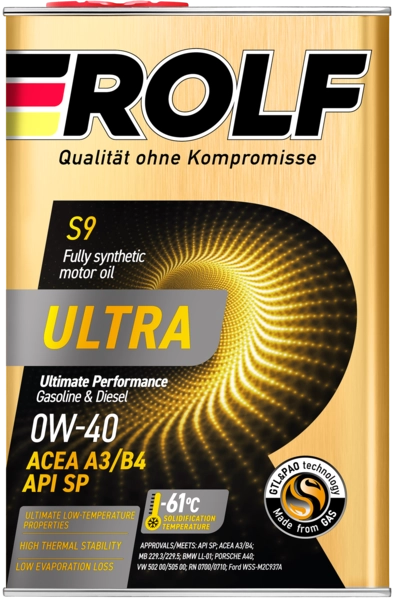 ROLF ULTRA 0W-40 (SN/CF | A3/B4) PAO синт 4л