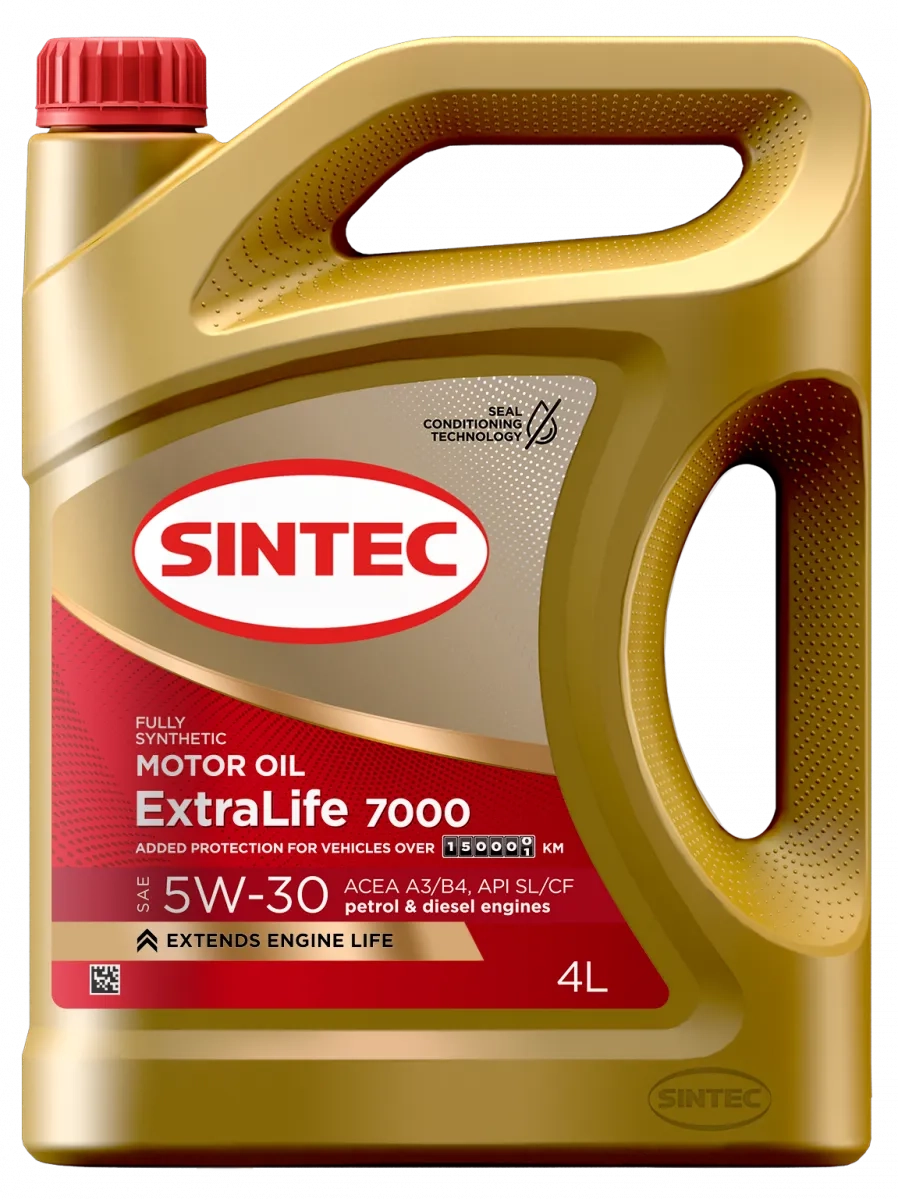 SINTEC ExtraLife 7000 5W-30 (SL/CF | A3/B4) синт 4л