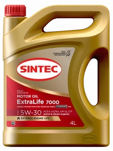 SINTEC ExtraLife 7000 5W-30 (SL/CF | A3/B4) синт 4л