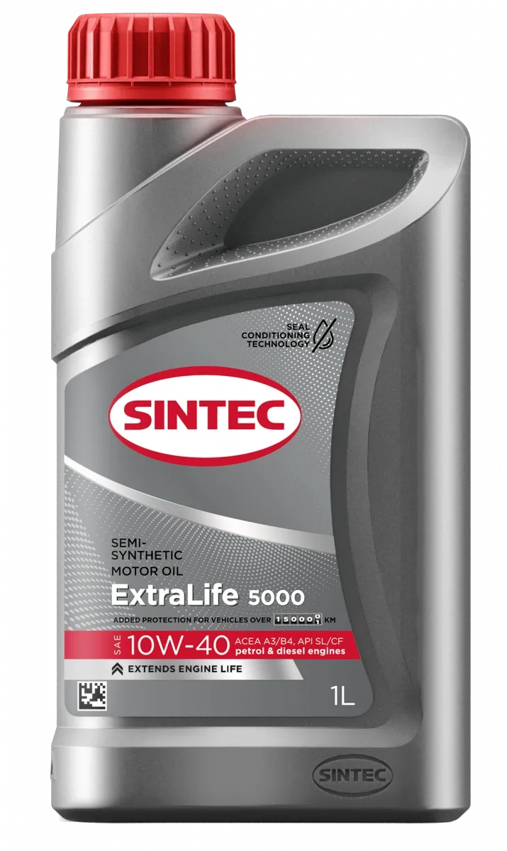 SINTEC ExtraLife 5000 10W-40 (SL/CF | A3/B4) п/синт 1л