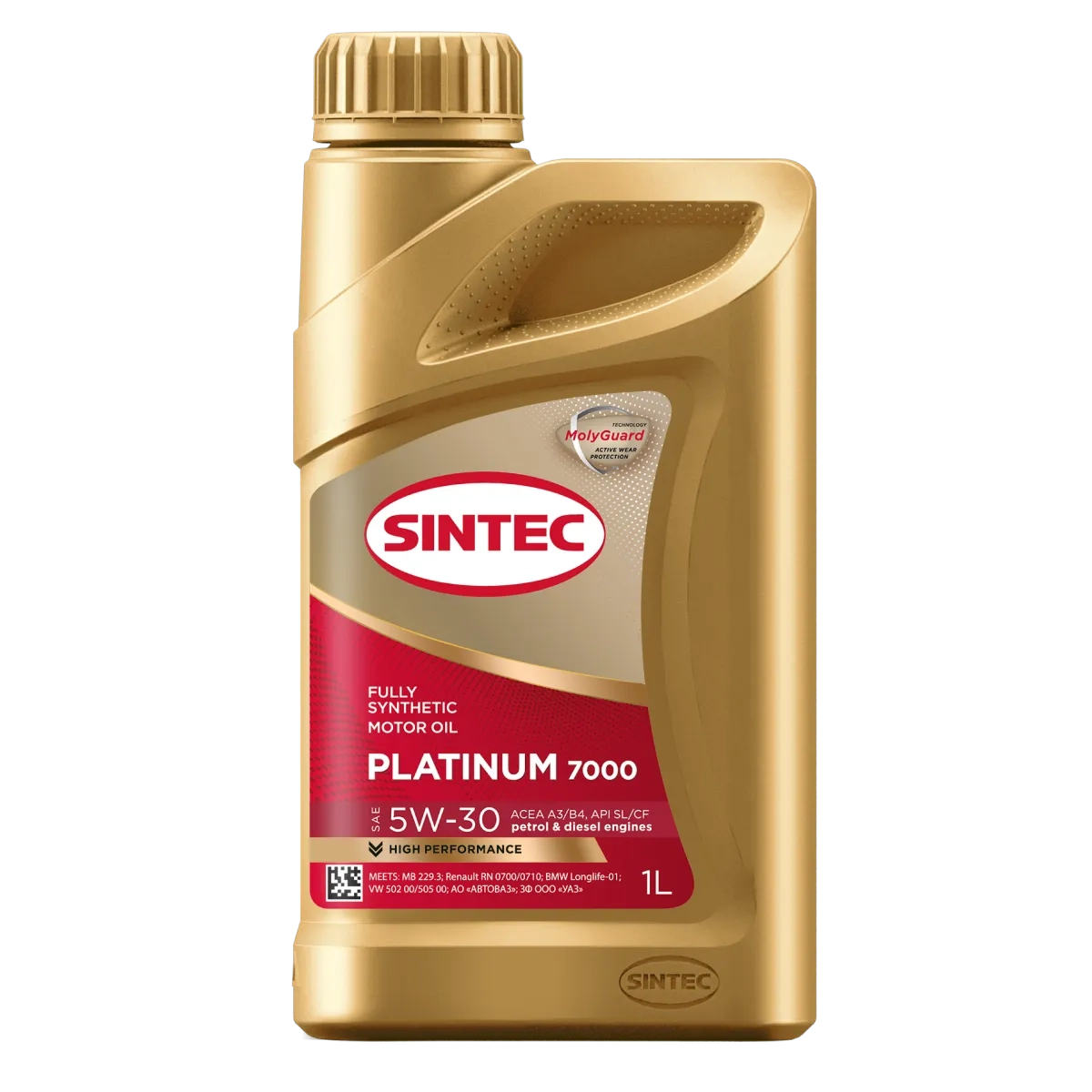 SINTEC Platinum 7000 5W-30 (SL/CF | A3/B4) синт 1л