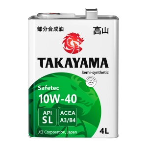 TAKAYAMA Safetec 10W-40 (SL | A3/B4) п/синт 4л