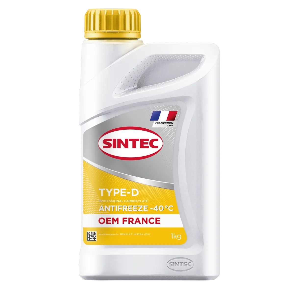 Антифриз Sintec OEM France Type-D -40*С (желтый) 1кг