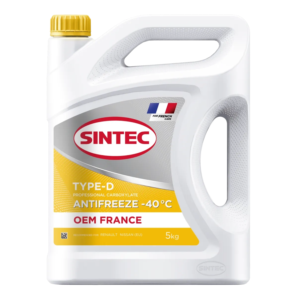 Антифриз Sintec OEM France Type-D -40*С (желтый) 5кг