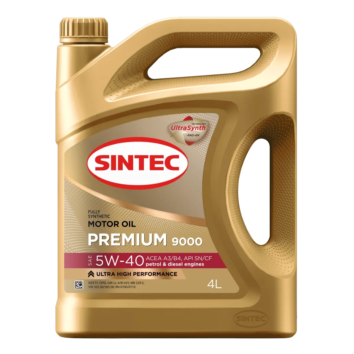 SINTEC Premium 9000 5W-40 (SN/CF | A3/B4)  синт 4л