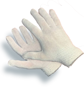 Перчатки без ПВХ Эконом 3 нити 10 класс белые 10 пар