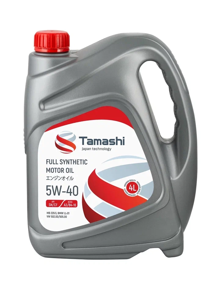 TAMASHI 5W-40 (SN/CF | A3/B4-16 | 502/505) PAO синт 4л