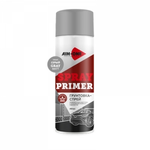 AIM-ONE Грунтовка-спрей СЕРАЯ МАТОВАЯ (аэроз) 450мл