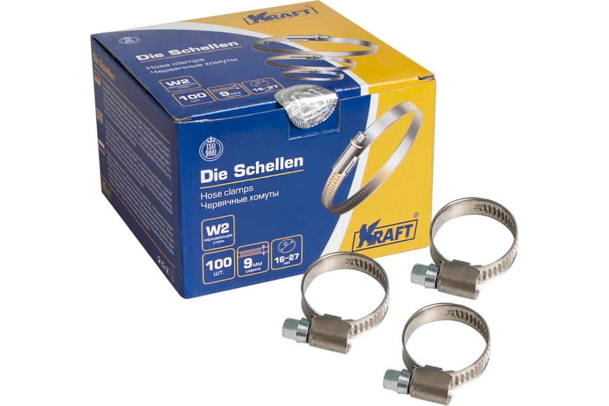 Хомут KRAFT 16-27мм 100шт
