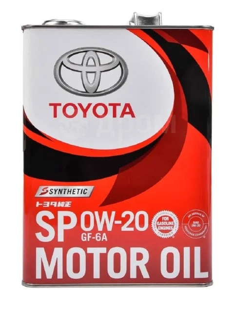 TOYOTA 0W-20 SP GF-6A синт 4л