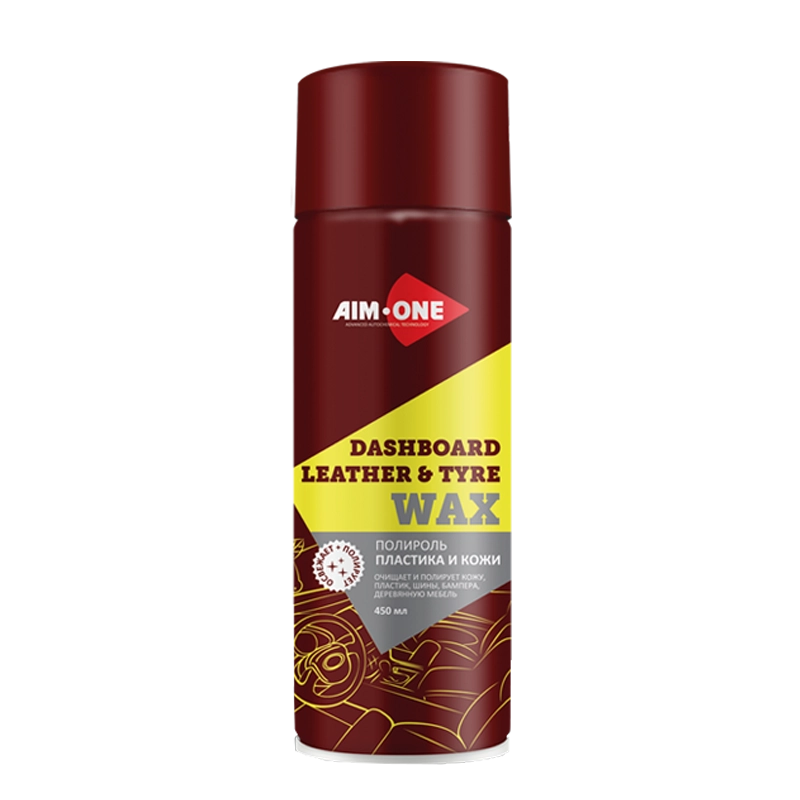 AIM-ONE Полироль пластика и кожи (аэроз) 450мл