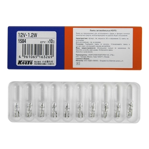 А/бц      12V 1.2W W2x4.6d (приборная панель)                      KOITO