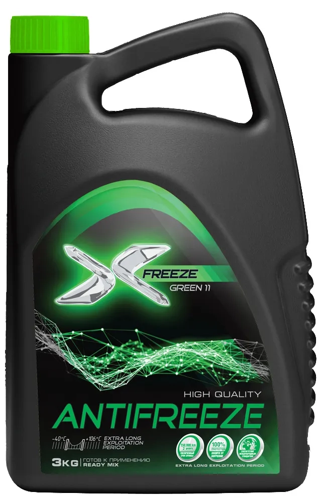 Антифриз X-Freeze Green -40*С (зеленый) 3кг